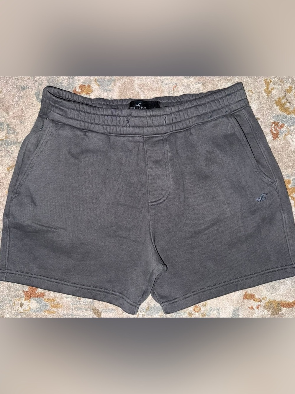 Hollister Men's Charcoal Gray Athletic Fleece Shorts